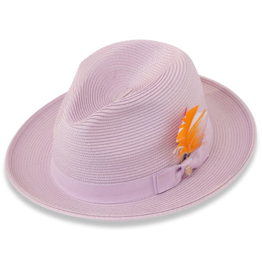 Habana Crushable Straw Hat Fedora in Lavender
