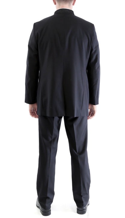 Bedford Black Mandarin Collar 2-Piece Tuxedo