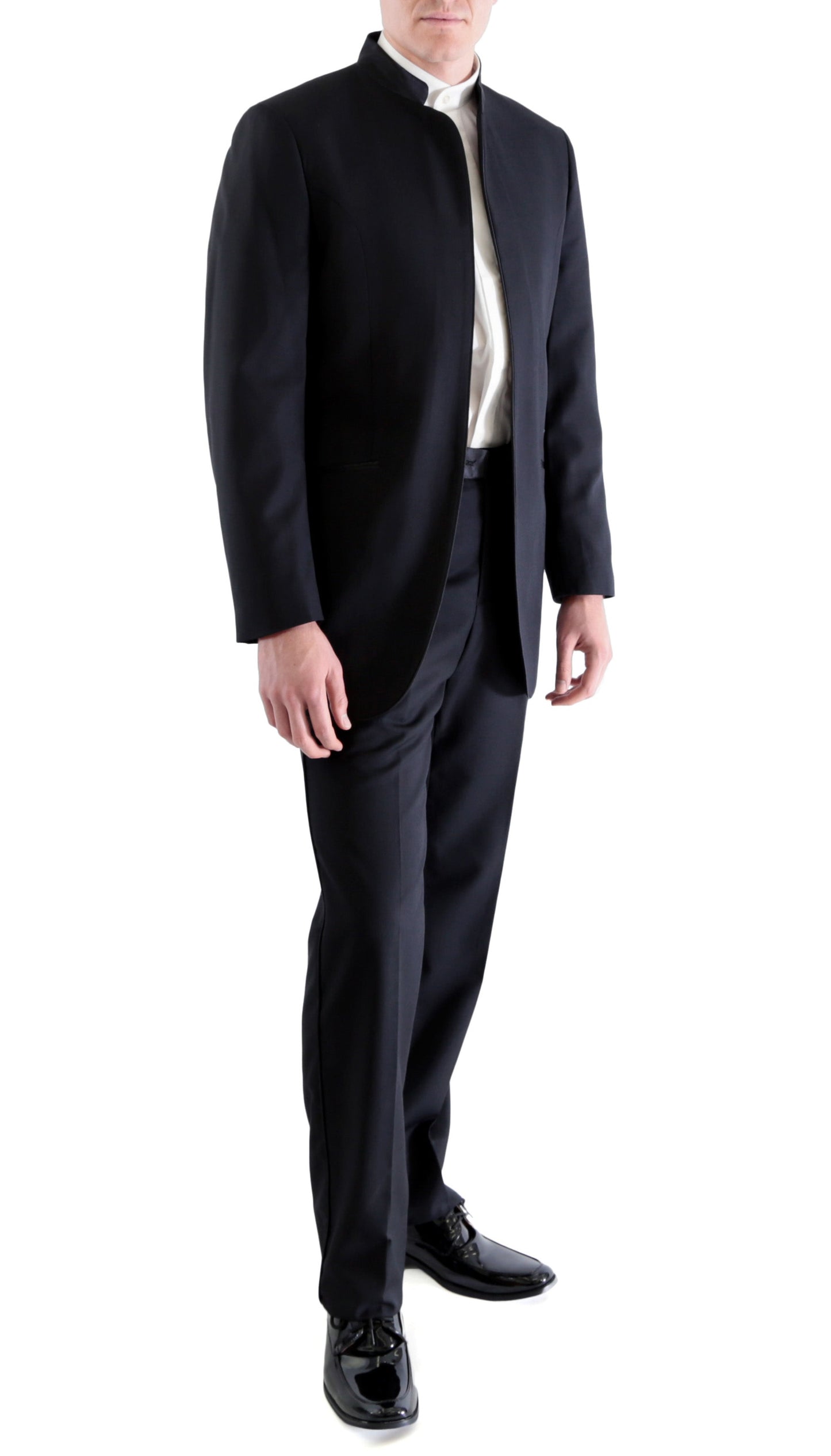 Bedford Black Mandarin Collar 2-Piece Tuxedo
