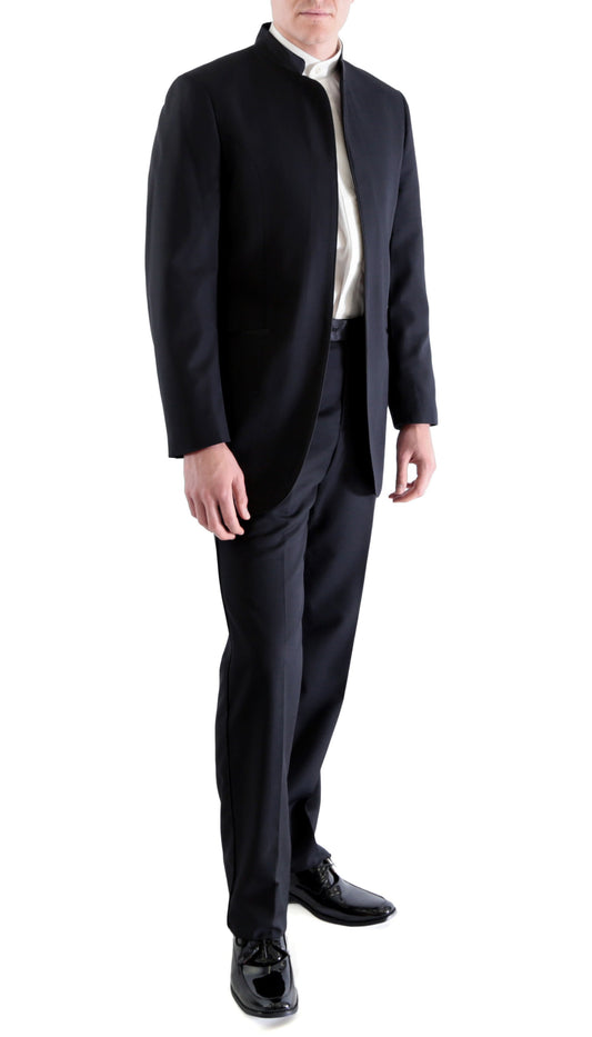 Bedford Black Mandarin Collar 2-Piece Tuxedo