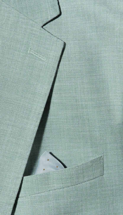 Aurelius Moss Green Slim Fit 2 Button 3-Piece Sharkskin Business Suit