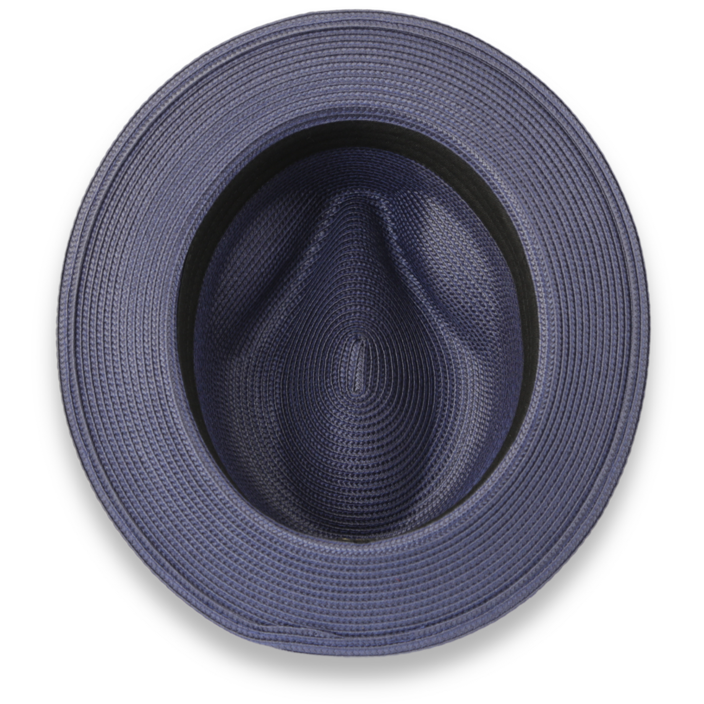 Mar Azul Crushable Straw Hat Fedora in Navy