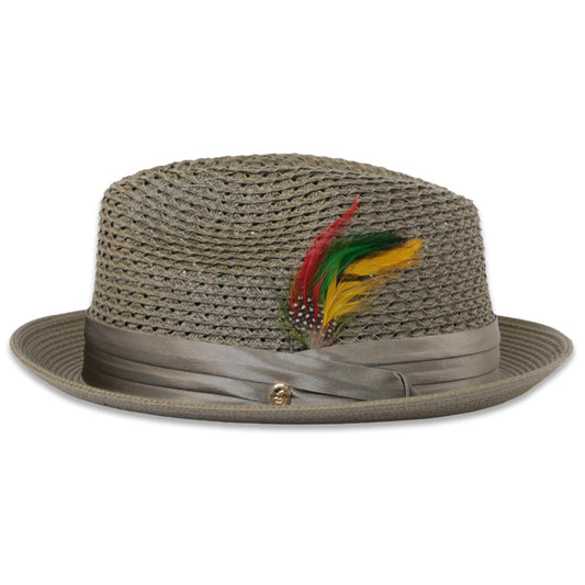 Panama Crushable Straw Hat Fedora in Olive