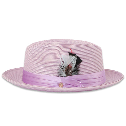 Mar Azul Crushable Straw Hat Fedora in Purple
