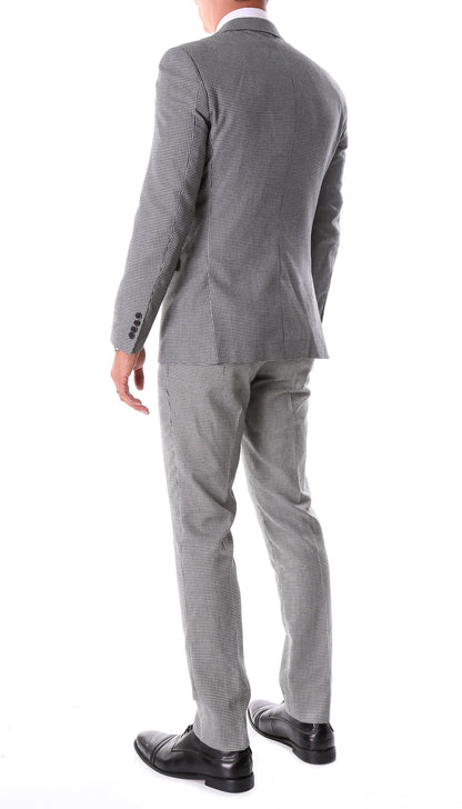 Bramwell Slim Fit Houndstooth Peak Lapel 2-Piece Suit