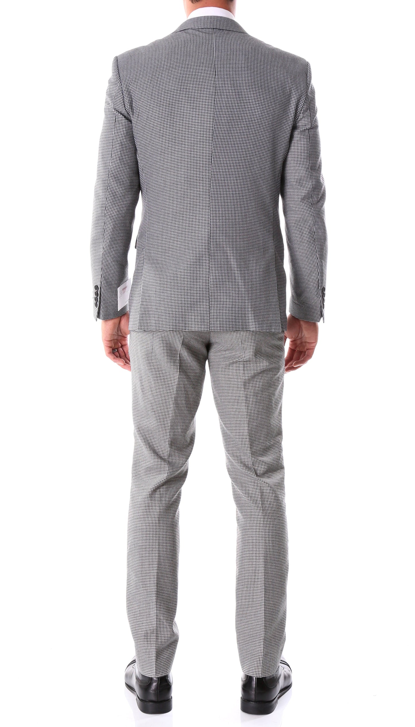 Bramwell Slim Fit Houndstooth Peak Lapel 2-Piece Suit