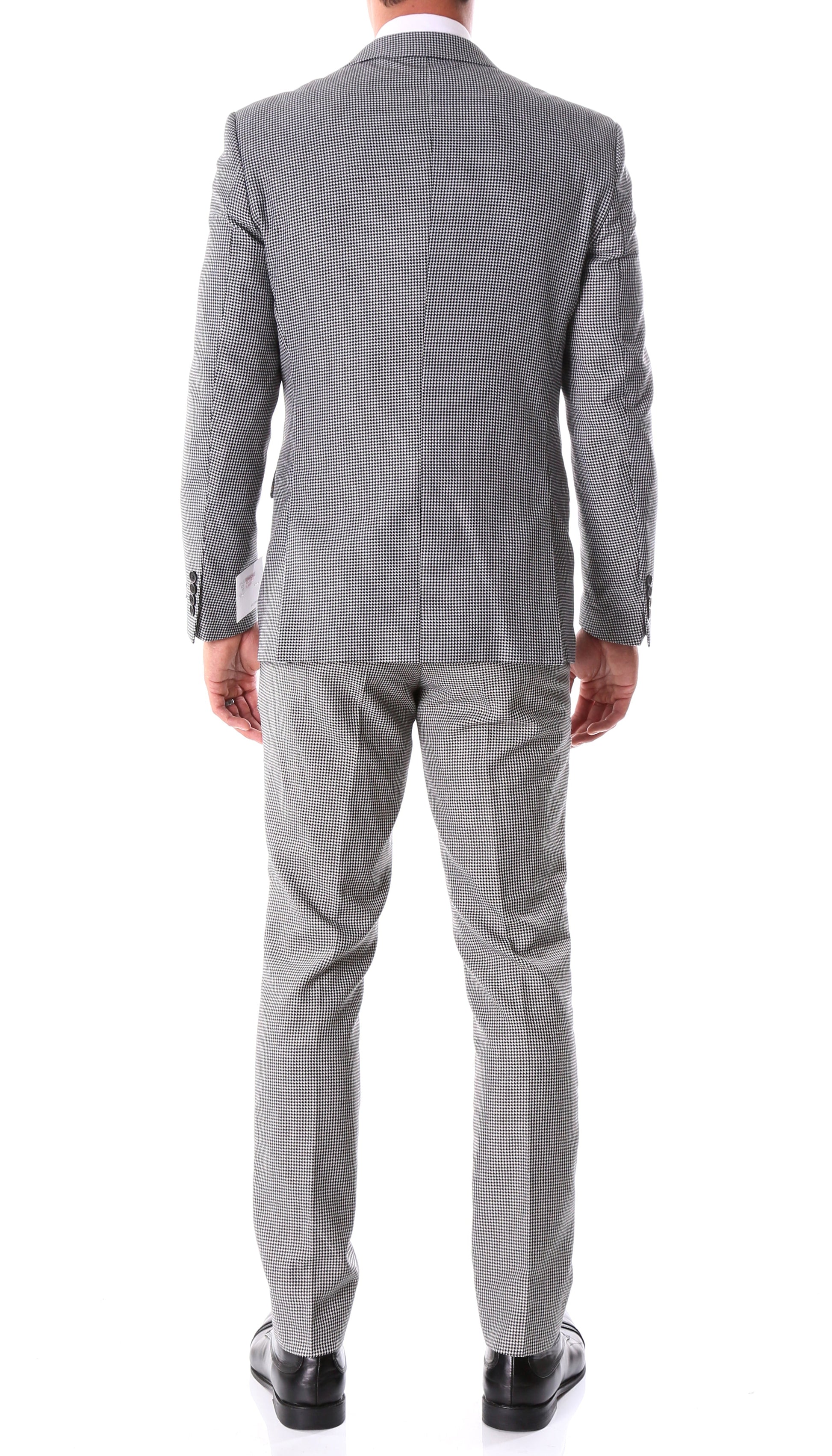 Bramwell Slim Fit Houndstooth Peak Lapel 2-Piece Suit