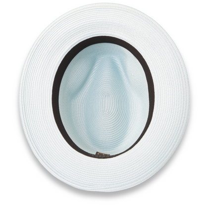 Mar Azul Crushable Straw Hat Fedora in Sky Blue