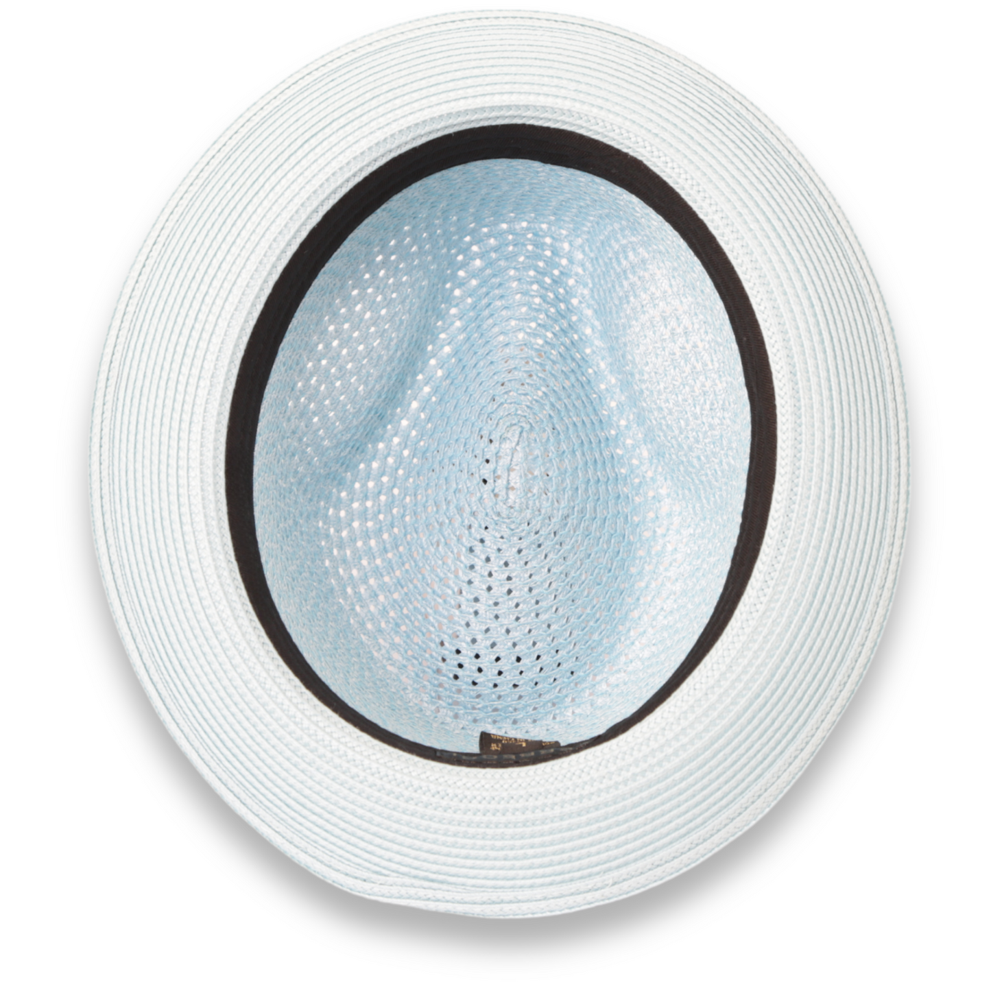Panama Crushable Straw Hat Fedora in Sky Blue