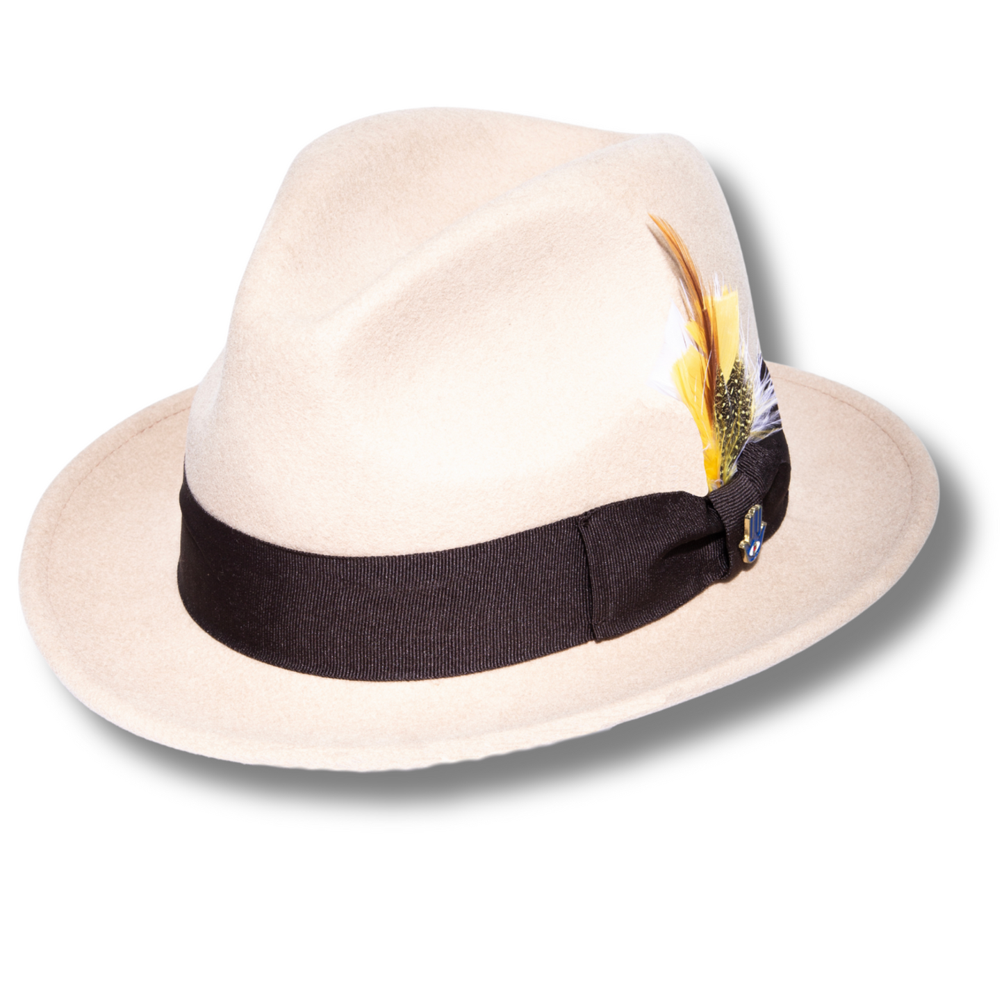 Australian Premium Wool Tan and Brown Brooks Fedora Hat