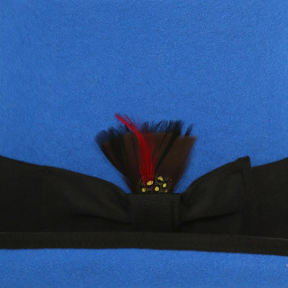 Premium Wool Blue/Black Top Hat - FHYINC best men's suits, tuxedos, formal men's wear wholesale