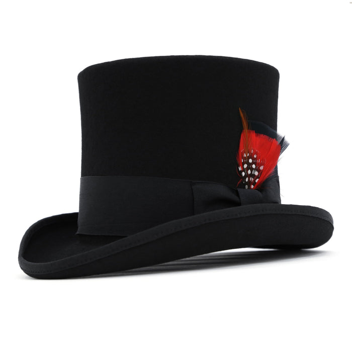 Premium Wool Black Top Hat
