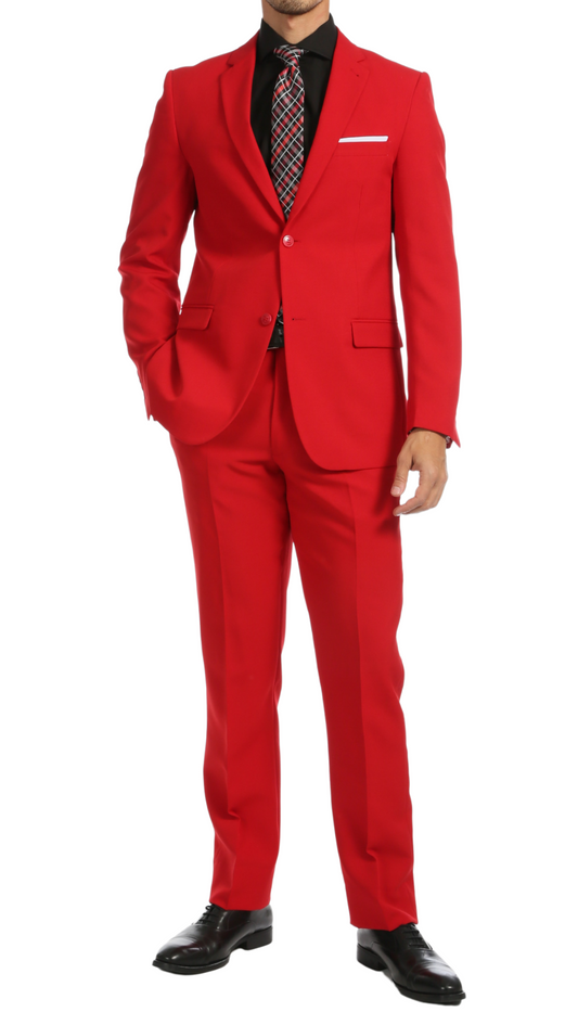 Sovereign Red Slim Fit 2-Piece Suit