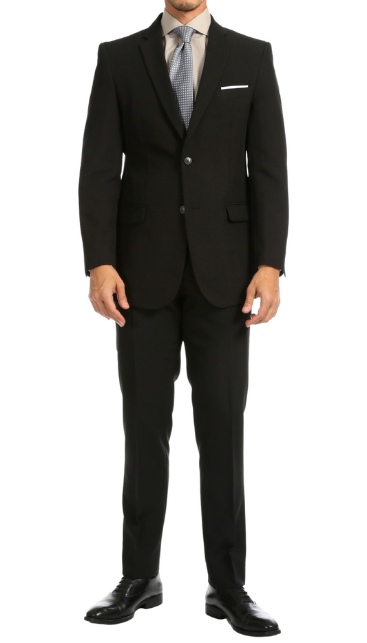 Savoy Black Regular Fit 2-Piece Suit (2)
