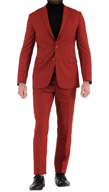 Monarch Brick Slim Fit Notch Lapel 2-Piece Suit