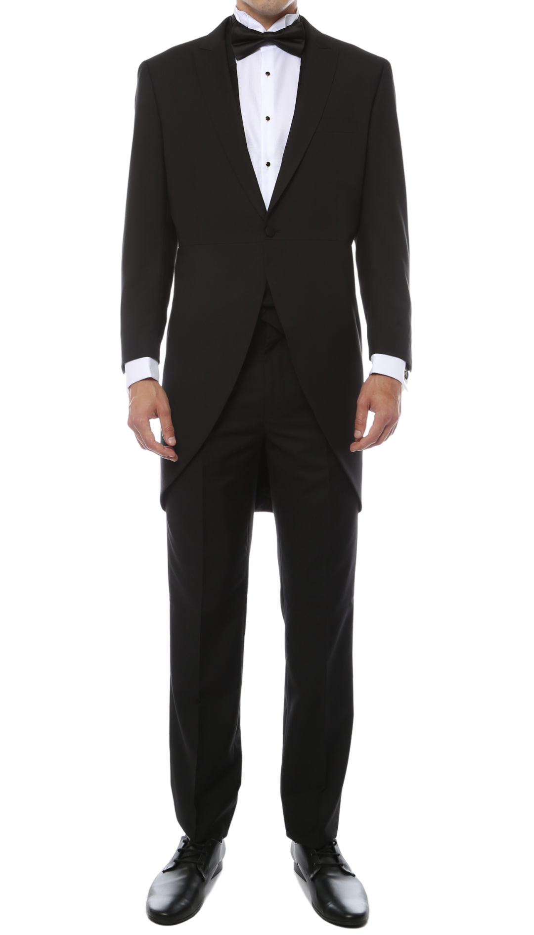 Fairfax Black Cutaway Regular Fit 2-Piece Tuxedo Suit