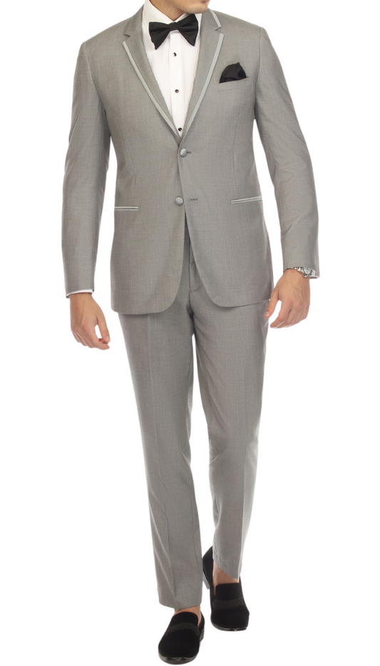 Caserta Grey Slim Fit 3-Piece Tuxedo