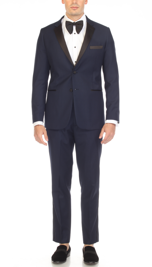 Royston Navy Slim Fit Notch Lapel Tuxedo