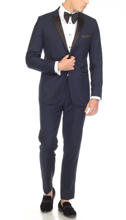 Royston Navy Slim Fit Notch Lapel Tuxedo