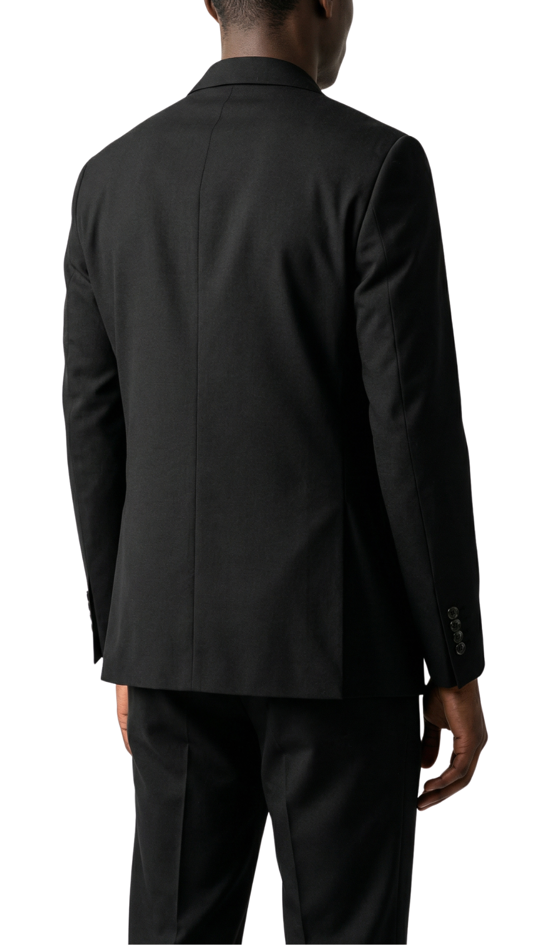 Versailles Black 2 Button Notch Lapel Pick Stitching 3-Piece Slim Fit Suit