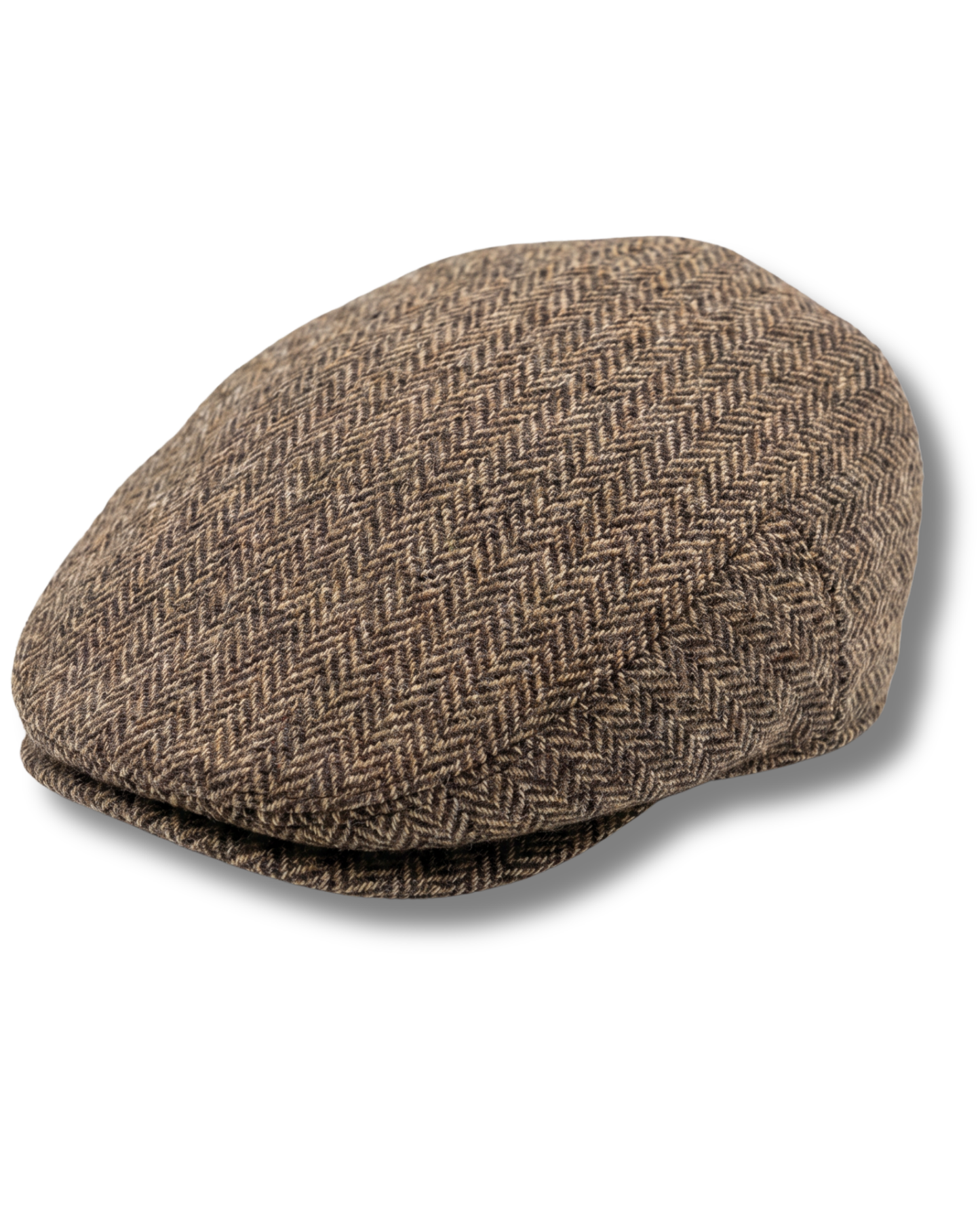 Herringbone Brown Flat Ivy Cap
