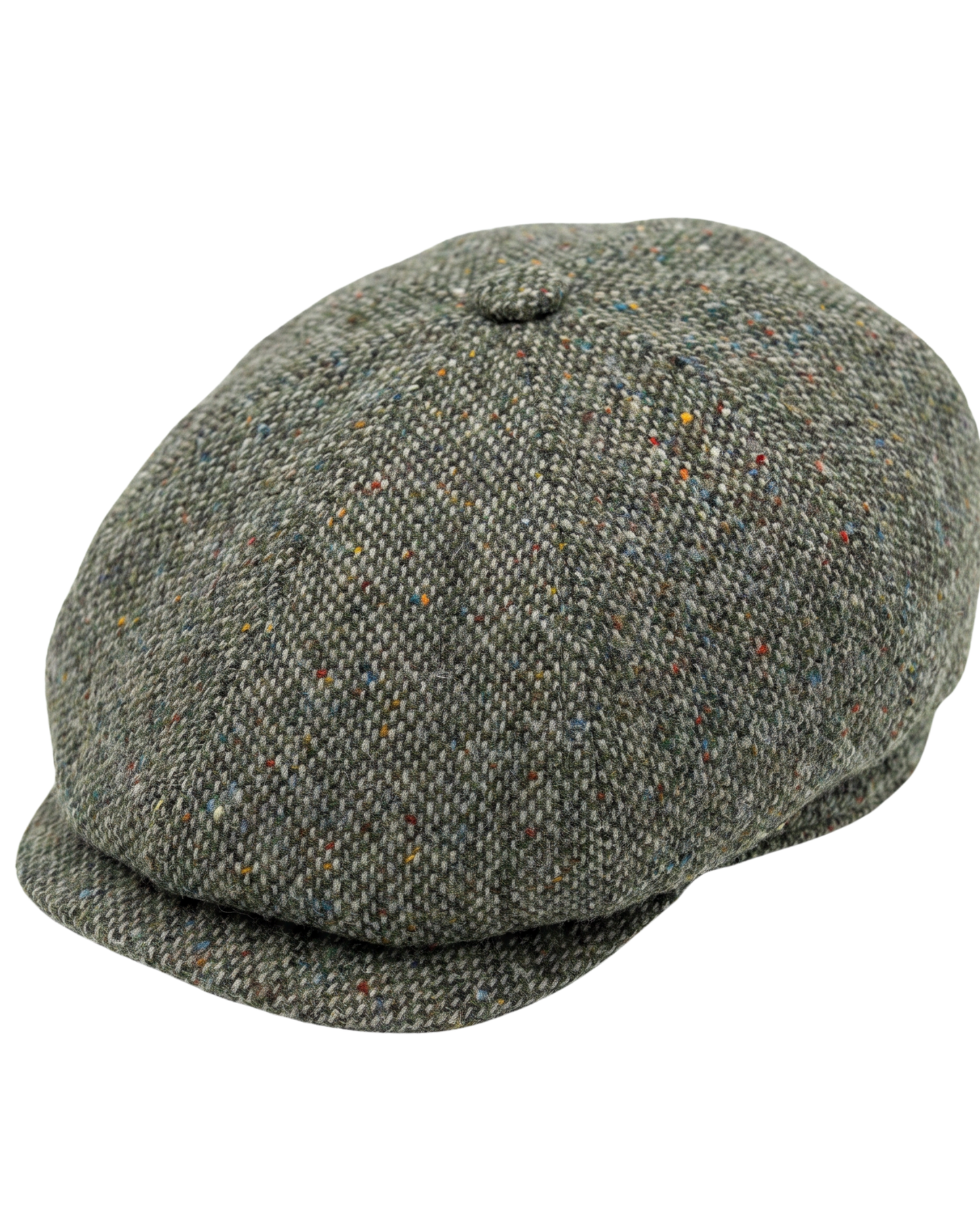 Premium Tweed Hunter Green Newsboy Cap