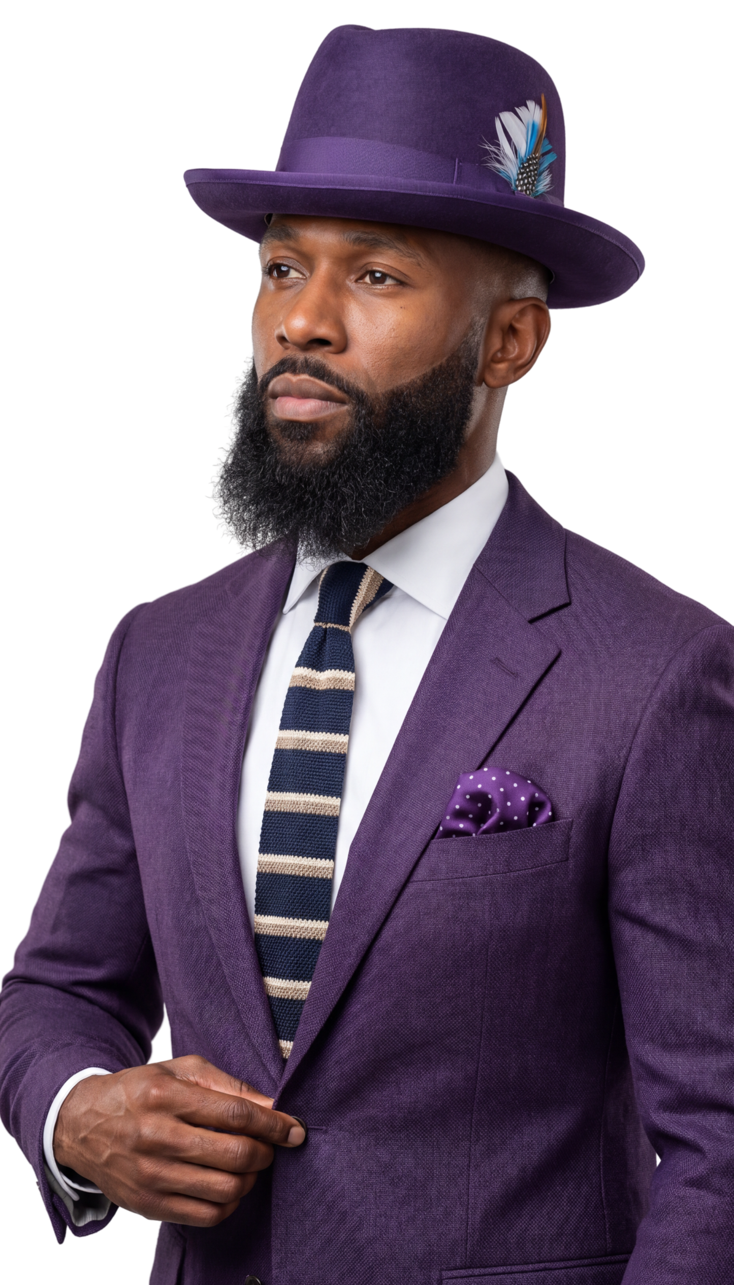 Australian Premium Wool Purple Godfather Hat