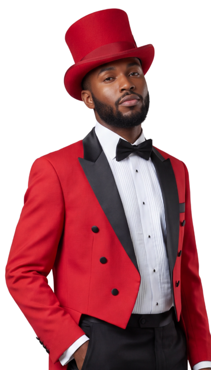 Premium Wool Red Top Hat