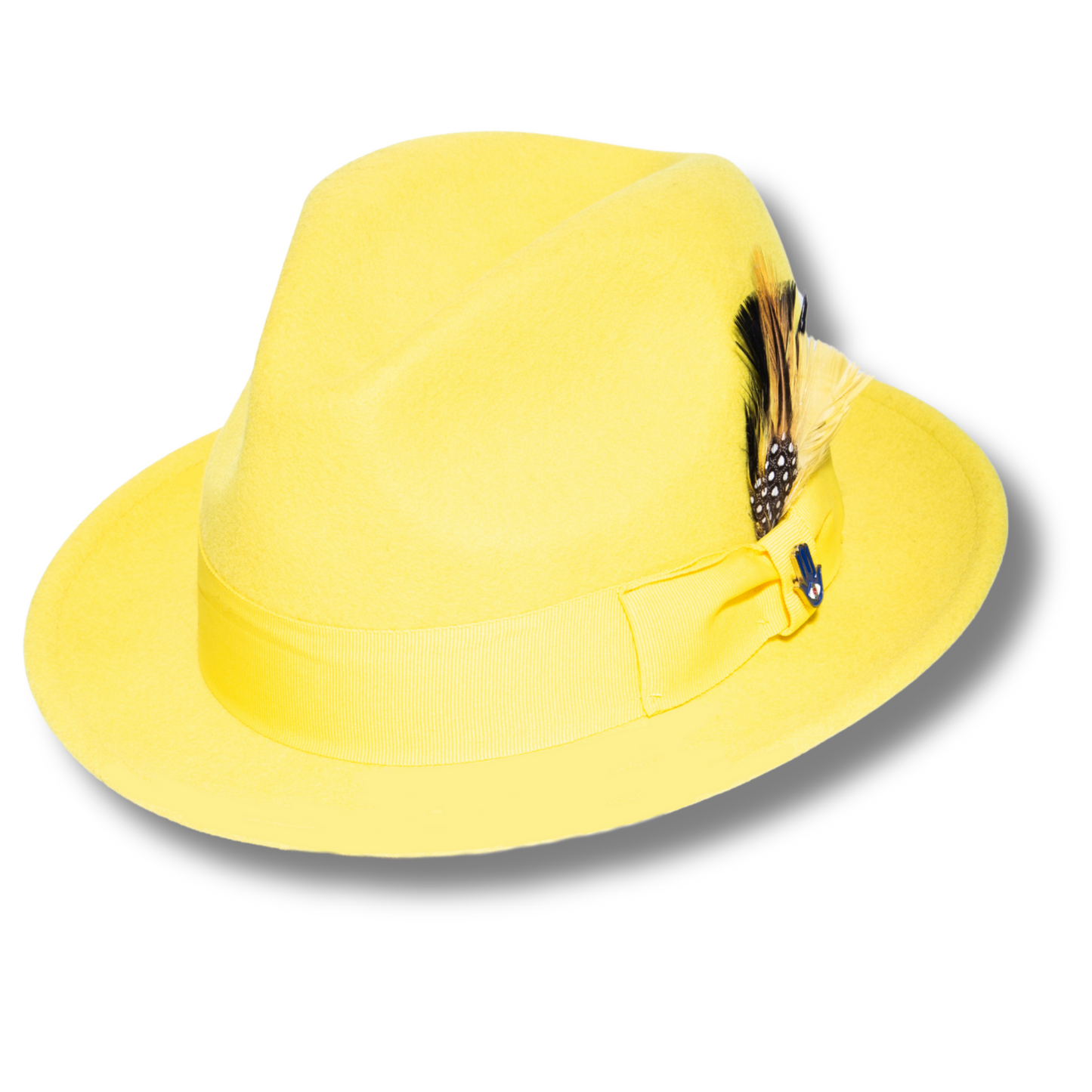 Australian Premium Wool Yellow Brooks Fedora Hat