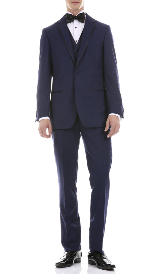 Caserta Navy Slim Fit 3-Piece Tuxedo