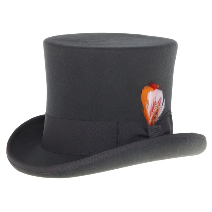 Premium Wool Charcoal Top Hat