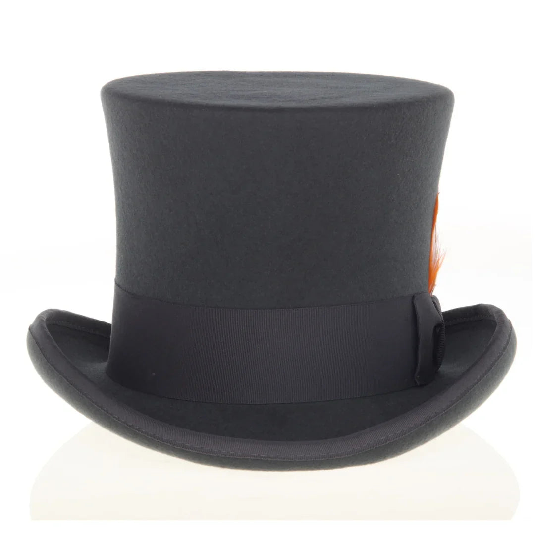 Premium Wool Charcoal Top Hat