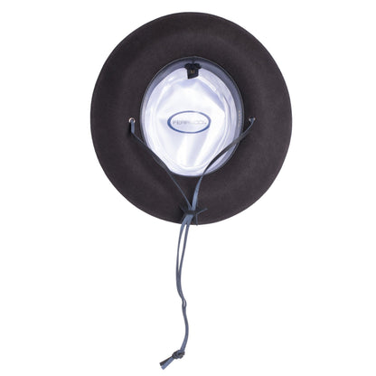 Dark Brown Wide Brim Fedora - Earp - Ferrecci USA 