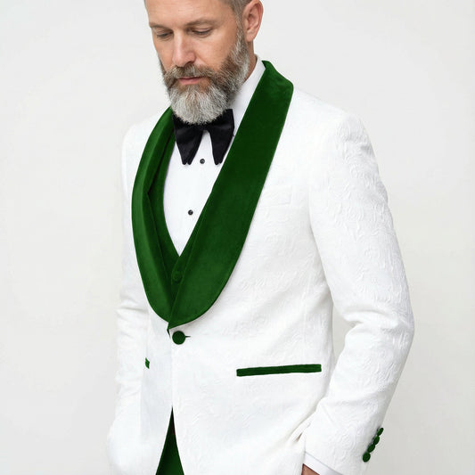 Ormsby White Vested Paisley Tuxedo