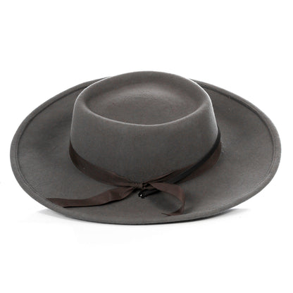 Grey Wide Brim Fedora - Earp - Ferrecci USA 
