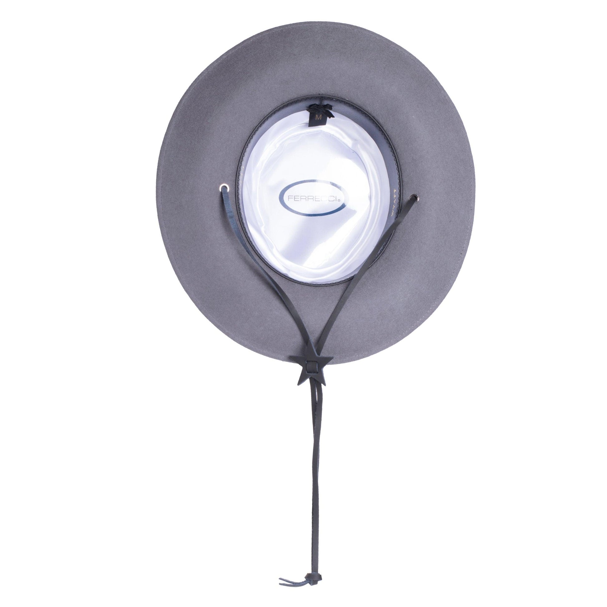 Grey Wide Brim Fedora - Earp - Ferrecci USA 