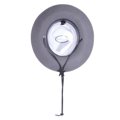 Grey Wide Brim Fedora - Earp - Ferrecci USA 