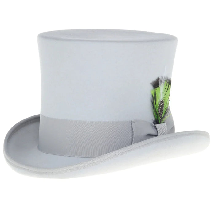 Premium Wool Light Grey Top Hat