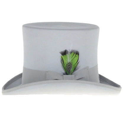 Premium Wool Light Grey Top Hat