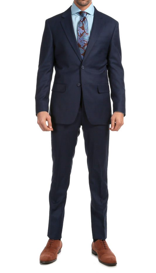 Castile Navy Premium 2-Piece Premium Wool Slim Fit Suit