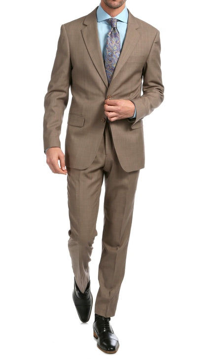 Castile Sand Premium 2-Piece Wool Slim Fit Suit