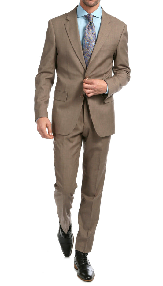 Castile Sand Premium 2-Piece Wool Slim Fit Suit