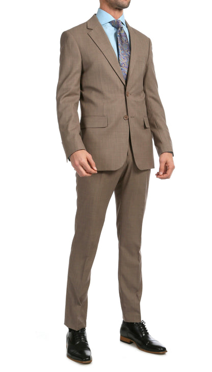 Castile Sand Premium 2-Piece Wool Slim Fit Suit