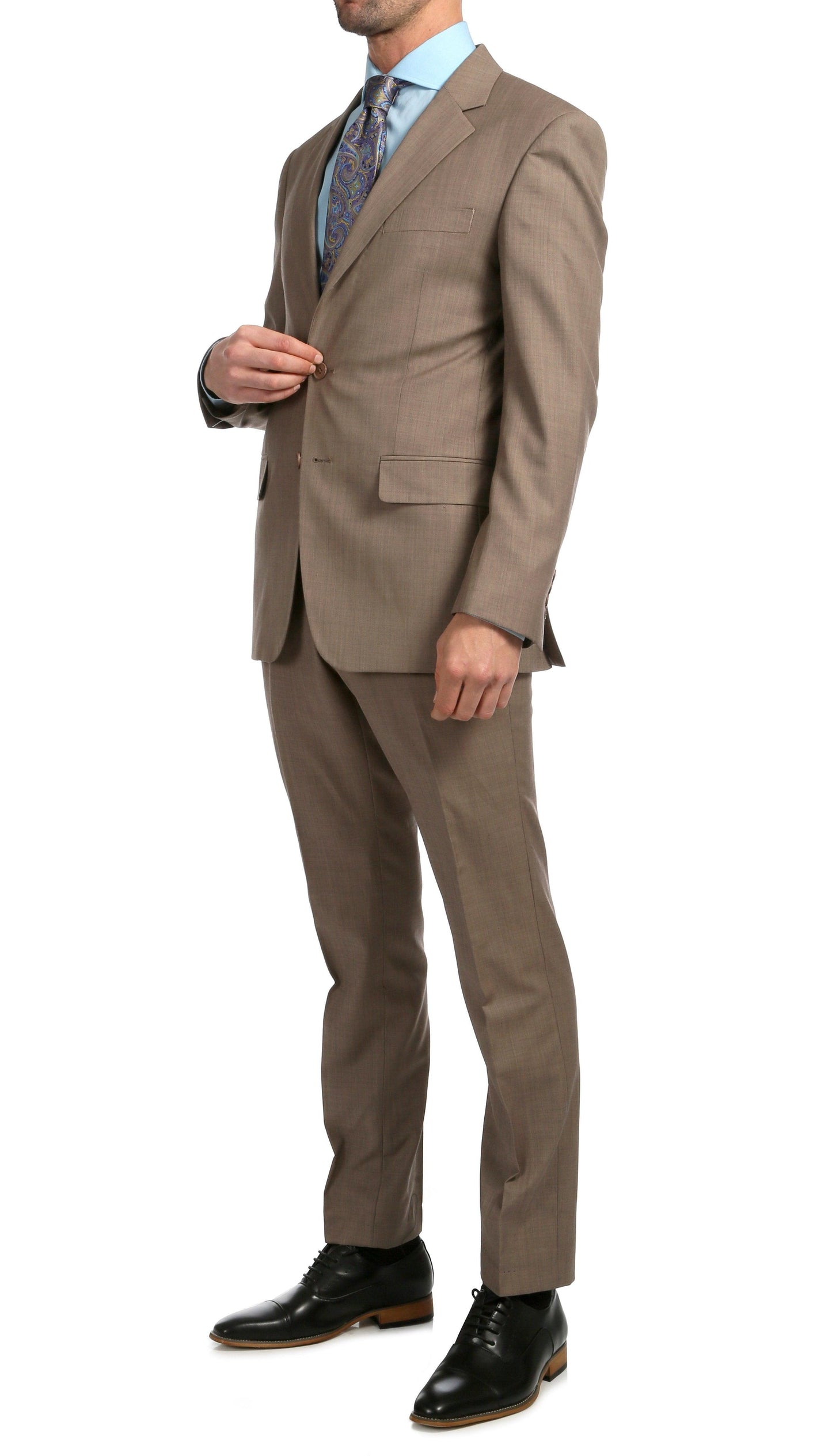 Castile Sand Premium 2-Piece Wool Slim Fit Suit