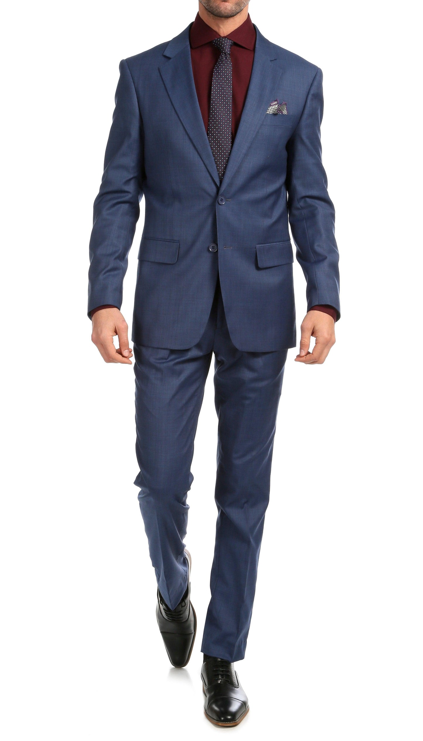 Castile Slate Premium 2-Piece Wool Slim Fit Suit