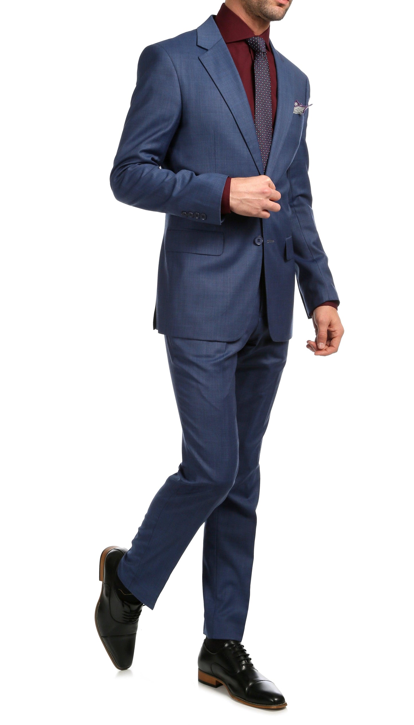 Castile Slate Premium 2-Piece Wool Slim Fit Suit