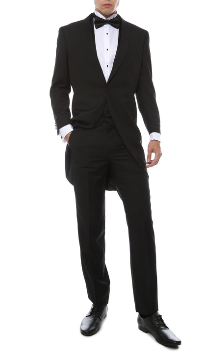 Fairfax Black Cutaway Regular Fit 2-Piece Tuxedo Suit