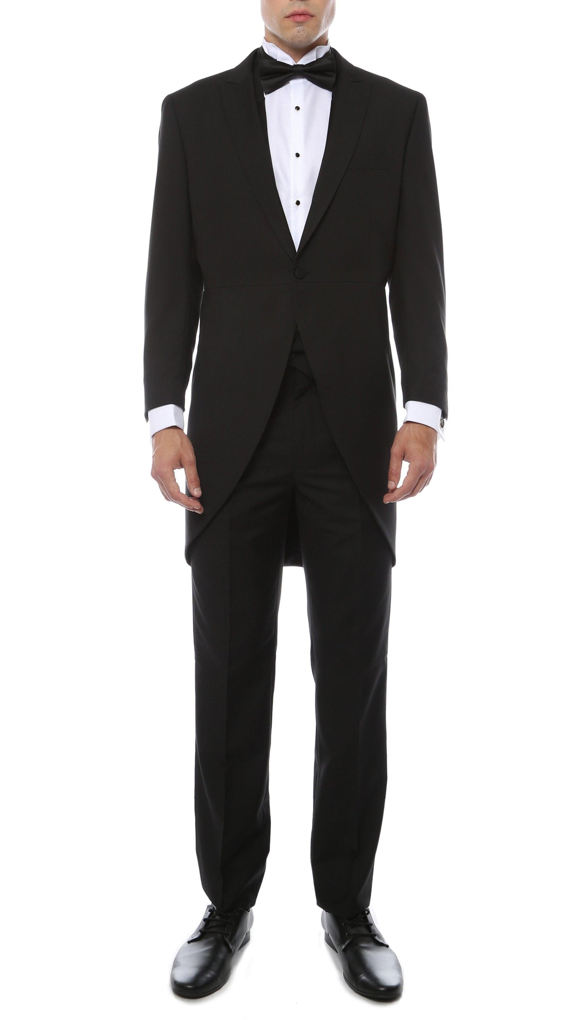 Fairfax Black Cutaway Regular Fit 2-Piece Tuxedo Suit