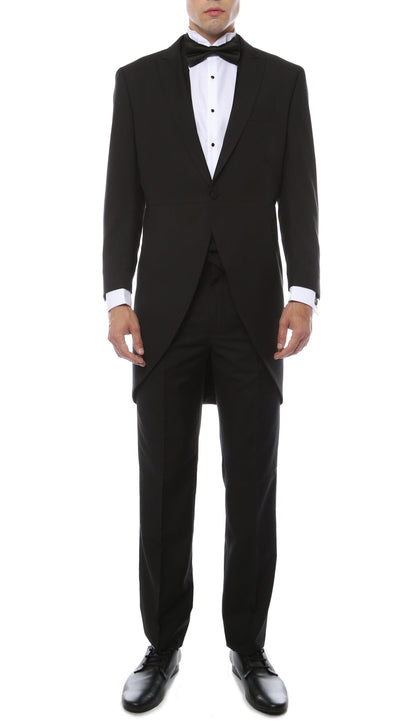 Fairfax Black Cutaway Regular Fit 2-Piece Tuxedo Suit