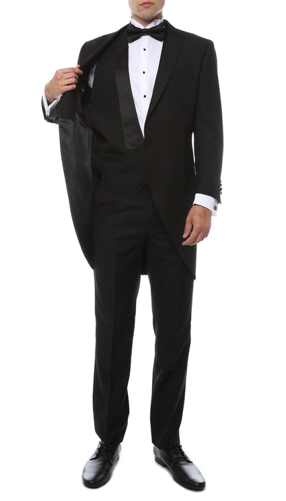 Fairfax Black Cutaway Regular Fit 2-Piece Tuxedo Suit